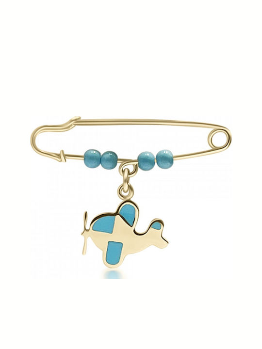 Ekan Child Safety Pin made of Gold 9K for Boy