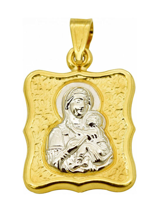 K14 Pandantiv Talisman pentru copii cu Fecioara Maria din Aur 14K ΡΗΓΦ04