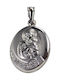 Roloi Kaliamanis Pendant Kids Talisman Double Sided Konstantinato made of White Gold 14K PM1032