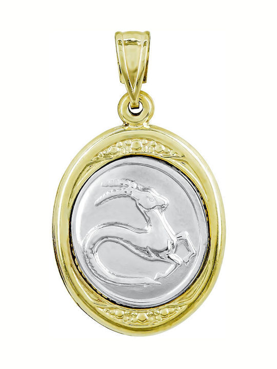 Anhänger Kinder Amulett Beidseitig Konstantinato aus Gold 9K ZD245