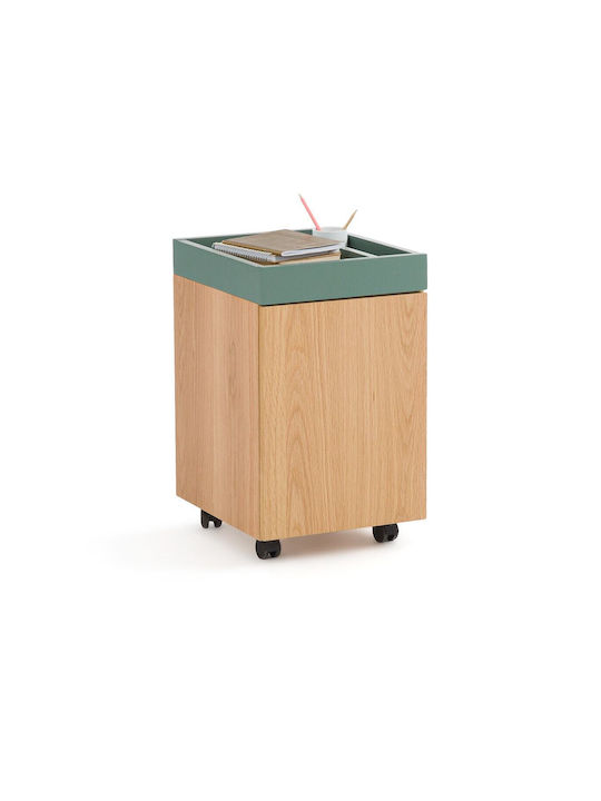 Ντουλάπι Γραφείου από MDF με Ρόδες Δρυς 35x42x57cm
