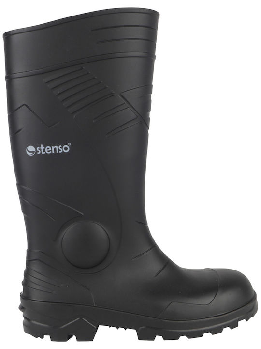 Stenso Dyablo S4 Src Non-Slip Work Wellies Knee Black