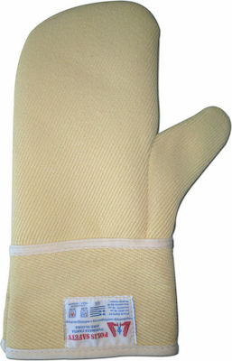 Gloves for Work Beige High Temperature, Fireproof Handle 38cm.