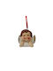 Christmas Ceramic Angel Ornament 7x6cm