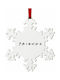 Friends Hanging Snowflake Ornament Wooden White