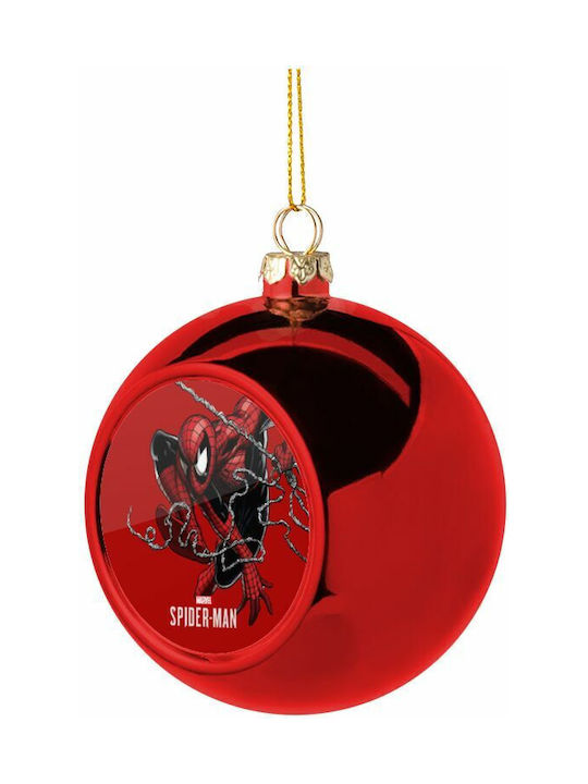 Spider-man Μπάλα Πλαστική Κόκκινη 8cm