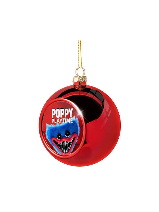 Hanging Ball Ornament Ornament Plastic Red 8cm