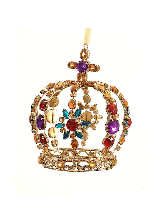 Christmas Metallic Crown Ornament Gold