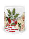 Christmas Mug Ceramic White Width 110cm.