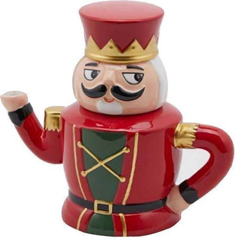 EDG Weihnachtliche Teekanne Mehrfarbig Höhe 19cm.