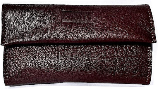 Lederne Tabaktasche Braun mit magnetischem Verschluss