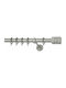 Import Hellas Metallic Curtain Pole No2 Single Φ25mm 140cm Silver