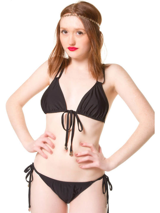 Minkpink Set Bikini Triunghi Negru