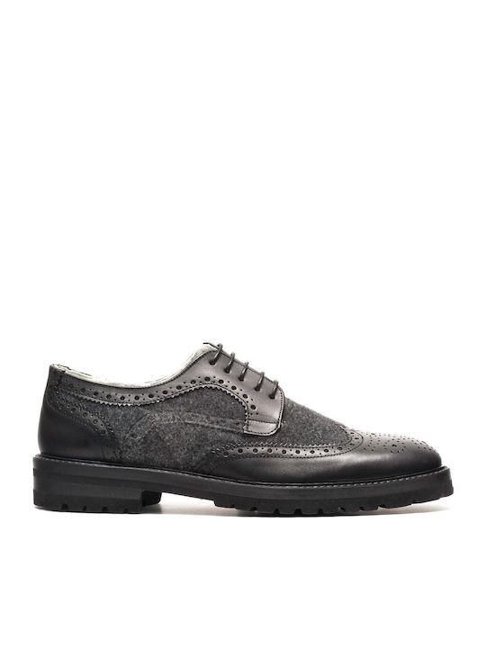 Perlamoda Men's Leather Oxfords Black