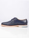 Monte Napoleone Men's Leather Casual Shoes Blue