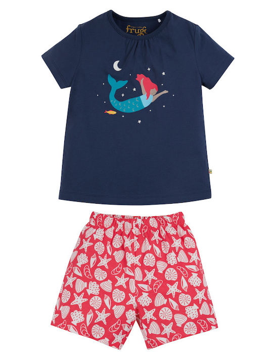 Frugi Kids Pajamas Summer Cotton Multicolor Mermaid