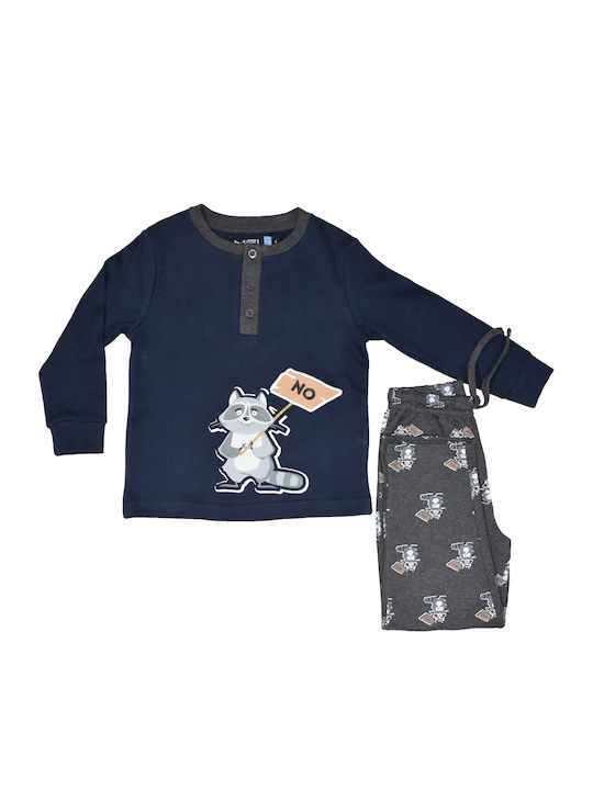 MEI Kids Pyjamas Winter Cotton Blue