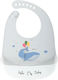 Fiko Waterproof Bib Silicone with Button & Pocket Light Blue for 6 m+