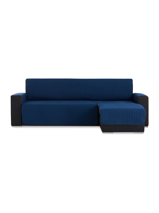 Aithrio Universal Geo Waterproof Elastic Cover for Corner Sofa Blue 1pcs GEO-QUILT-GONIA-C/4-ΜΠΛΕ-ΔΕΞΙΆ-200CM