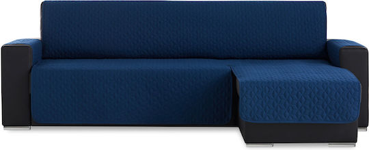 Aithrio Universal Geo Wasserdicht Elastische Abdeckung für Ecksofa Blau 1Stück GEO-QUILT-GONIA-C/4-ΜΠΛΕ-ΔΕΞΙΆ-200CM