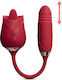 Rose Silicone Clitoral Stimulator Vibrating Tongue Classic Vibrator 38cm Pink