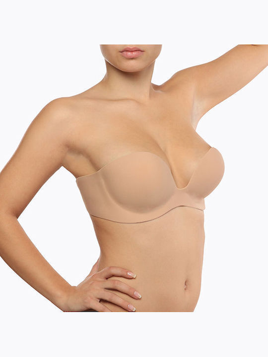 Sticker Push Up Sticker Strapless Bra Underwire Pink