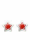 Παιδικά Σκουλαρίκια Καρφωτά Αστέρια από Λευκόχρυσο 9K