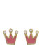 Kontopoulos Kids Earrings Studs Crowns from Gold 14K