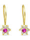Goldjewels Kids Earrings Studs with Stones from Gold 9K