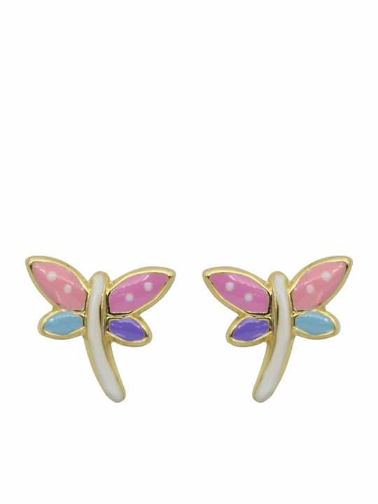 Kids Earrings Studs made of Gold 9K