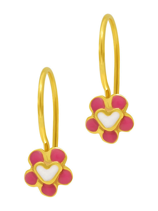 Goldjewels Παιδικά Σκουλαρίκια Κρεμαστά από Χρυσό 9K