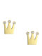 Kids Earrings Studs Crowns from Gold 14K