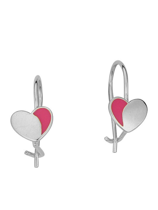 Kids Earrings Studs Hearts made of Silver