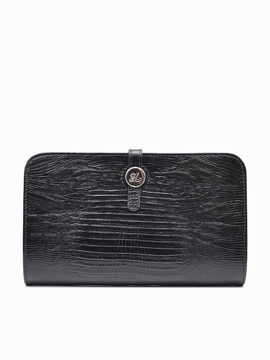 Large Leather Women's Wallet Classic Black