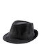 Brims and Trims Fabric Men's Hat Fedora Black