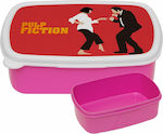 Pulp Fiction Dancing Kids Lunch Plastic Box Pink L18xW13xH6cm