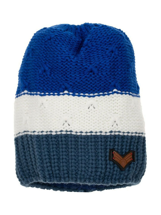 Kids Beanie Knitted Blue