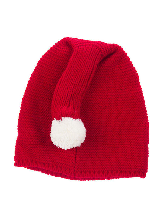 Kids Beanie Knitted Red