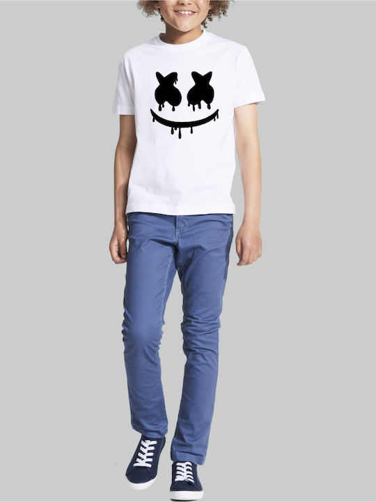 Tricou pentru copii Alb Marshmello Dj Kids