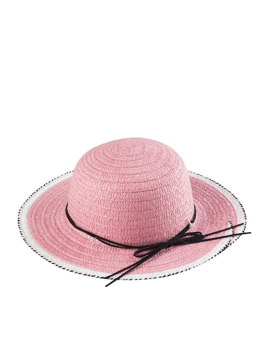 Kids' Hat Straw Pink