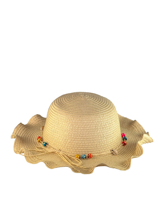 Kids' Hat Straw Beige