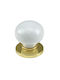 TMC Knob Furniture made of Zamak & Porcelain in White Color D30mm 3005-60-000 1pcs