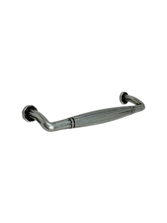 Herrajes Palencia Handgriff Möbelgriff aus Metallisch in Silber Farbe 143mm (Zentrenabstand 128mm) OCTO-153-128-PEWTER 1Stück