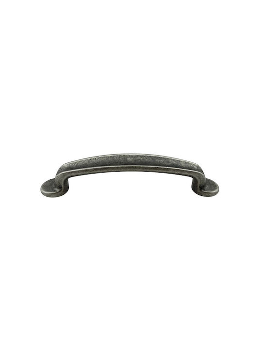 Pamar Handgriff Möbelgriff aus Metallisch in Silber Farbe 128mm MN-598-128-PEWTER 1Stück
