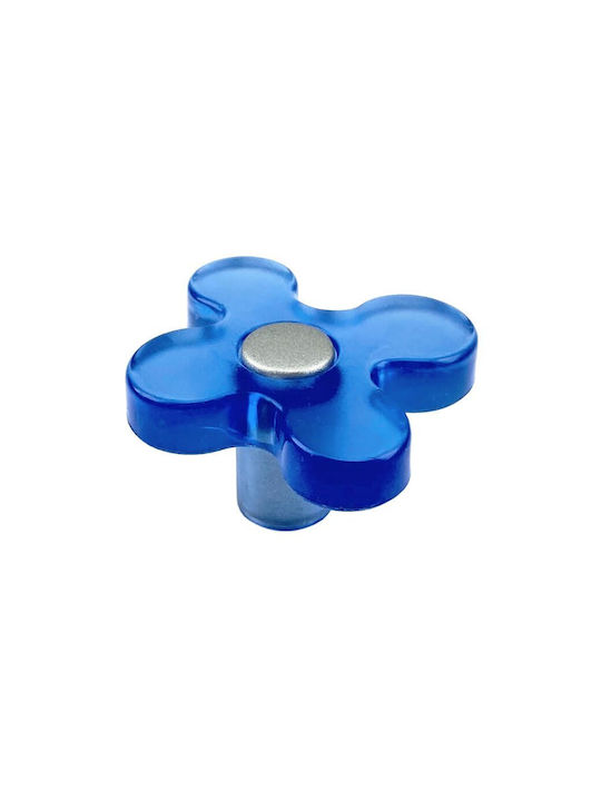 Rei Rei 121 Copii Buton Mobilier din Metal în Culoare Albastru Φ49mm 121-49-BLUE 1buc