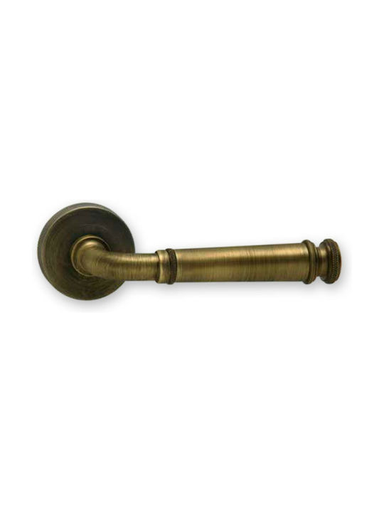 Viometale Buton Ușa din față cu Rosette Dreapta 06.940 Brass Bronze Bronze