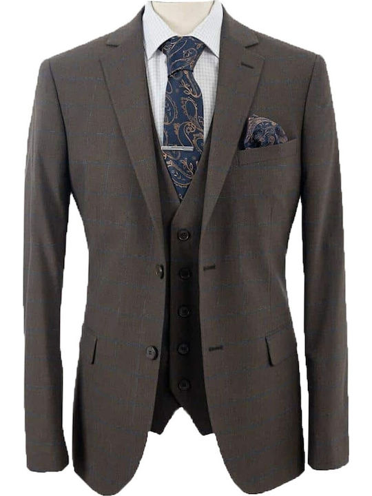 Vittorio Artist Men's Suit Brown