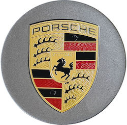 Radnabenkappen Porsche mit Innendurchmesser 65mm Gray 1Stück