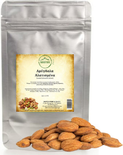 Nostos Pure Almonds Roasted Shelled Salted 1000gr