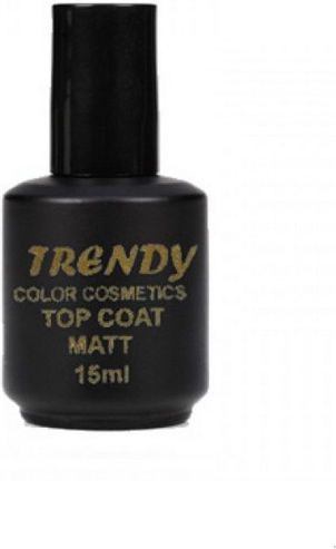 Trendy Color Cosmetics Top Coat for Regular Nail Polish Matte 15ml